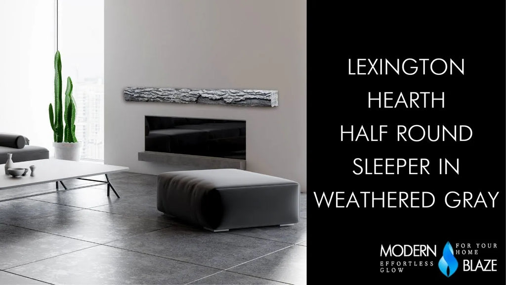 Lexington Hearth Half-Round Sleeper Mantel Shelf - Weathered Gray