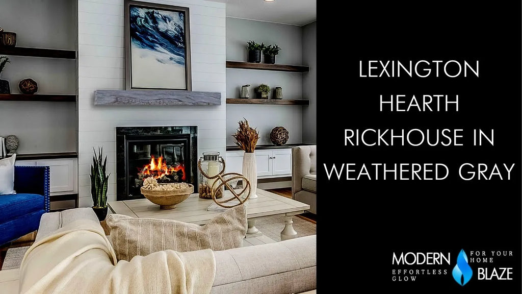 Lexington Hearth Rickhouse Mantel Shelf - Weathered Gray
