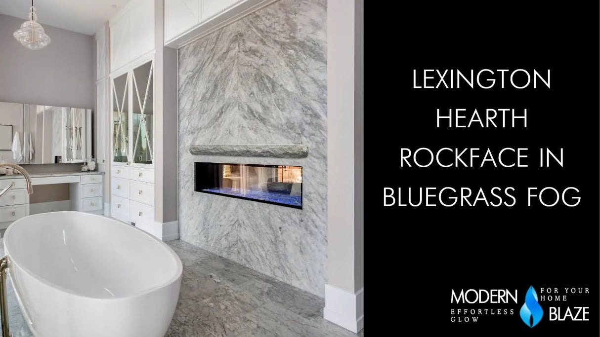 Lexington Hearth Rockface Mantel Shelf - Bluegrass Fog