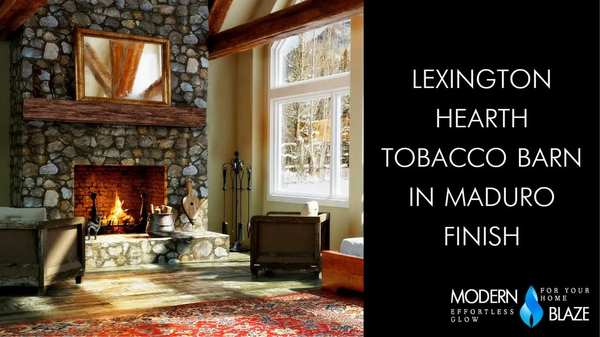 Lexington Hearth Tobacco Barn Mantel Shelf - Maduro
