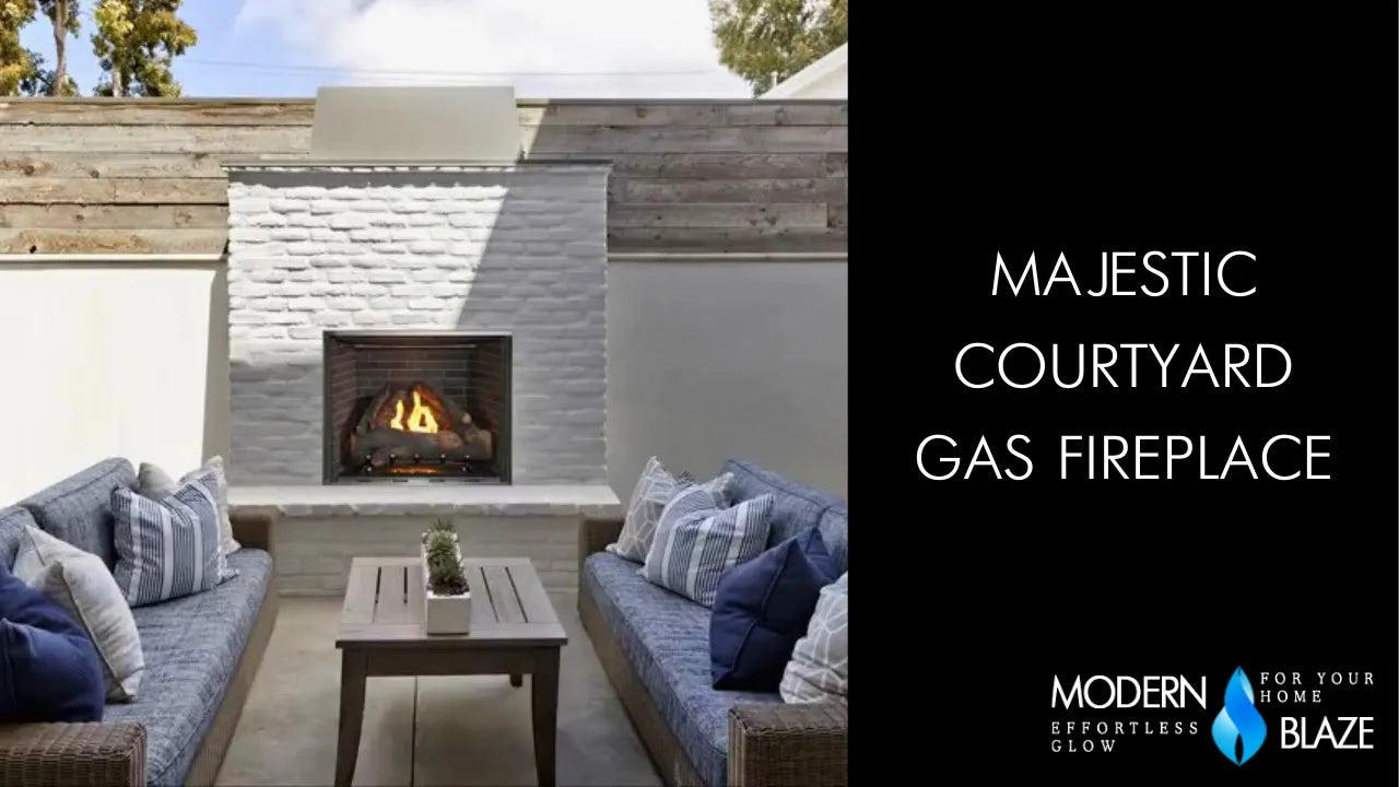Majestic Courtyard Gas Fireplace | New and Improved