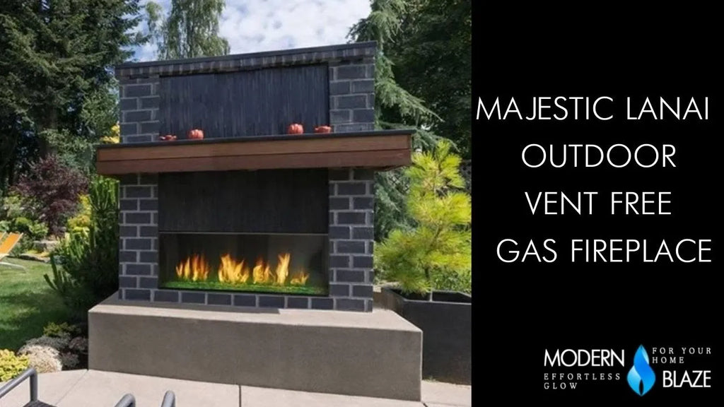 Majestic Lanai Outdoor Vent Free Gas Fireplace