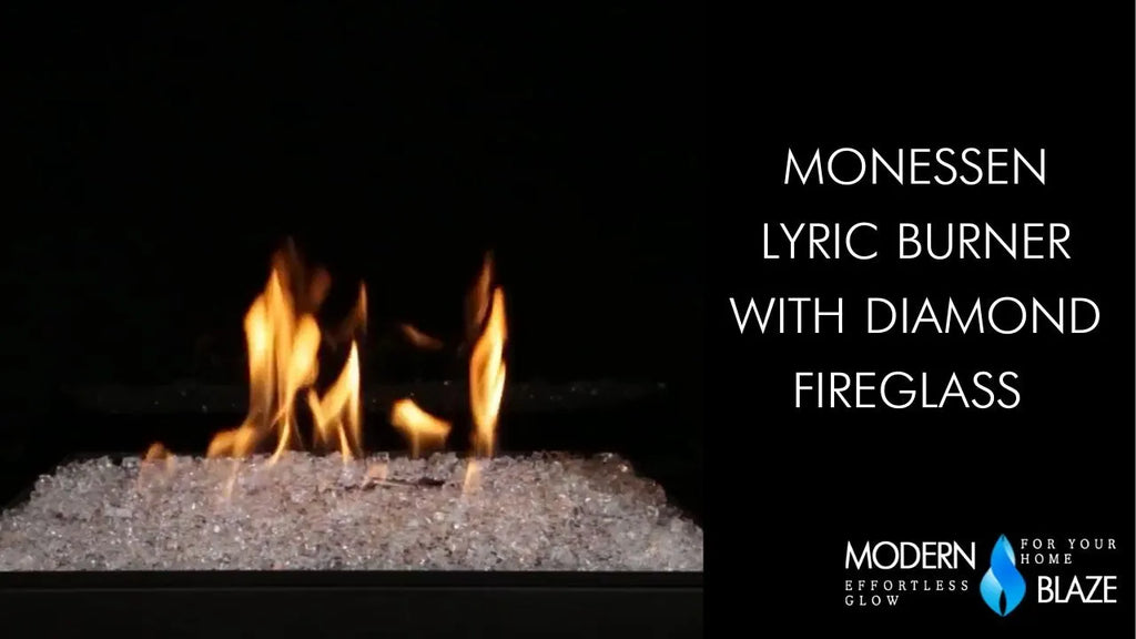 Monessen Lyric Burner with Diamond Fireglass