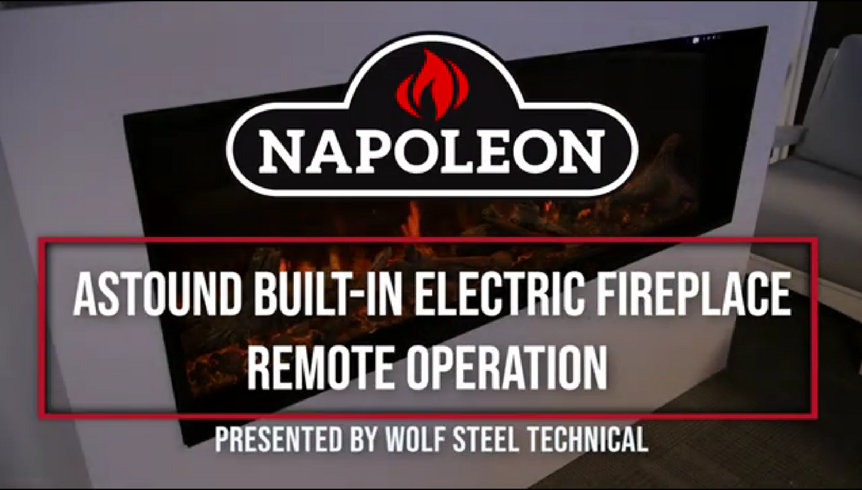 Napoleon Astound Built-In Electric Fireplace Remote Operation Overview
