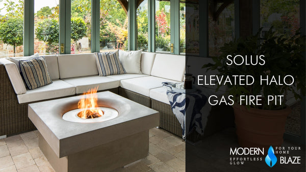 solus elevated halo fire pit table video