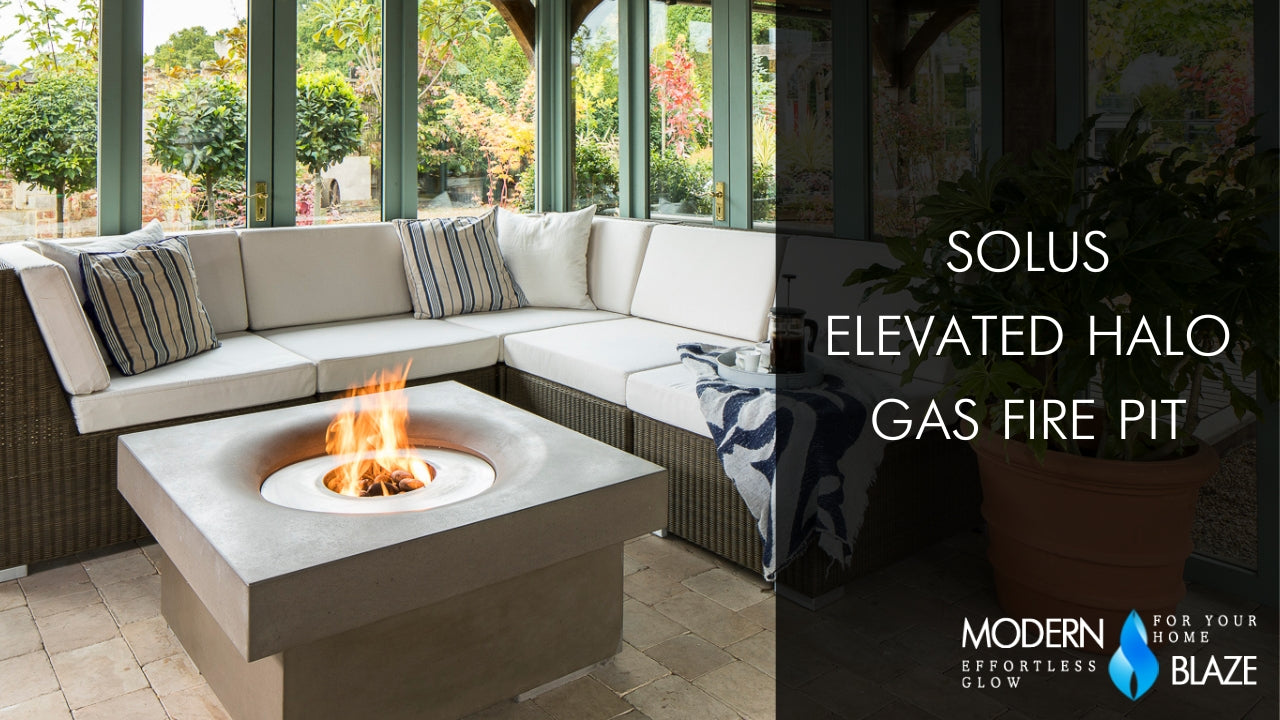 solus elevated halo fire pit video