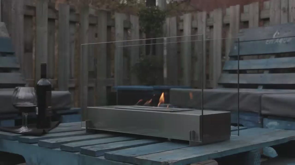 Eco Feu Vision I Stainless Steel Ethanol Fireplace Video