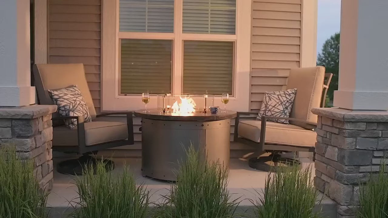 The Outdoor GreatRoom Company- Edison 41' Round Gas Fire Pit Table