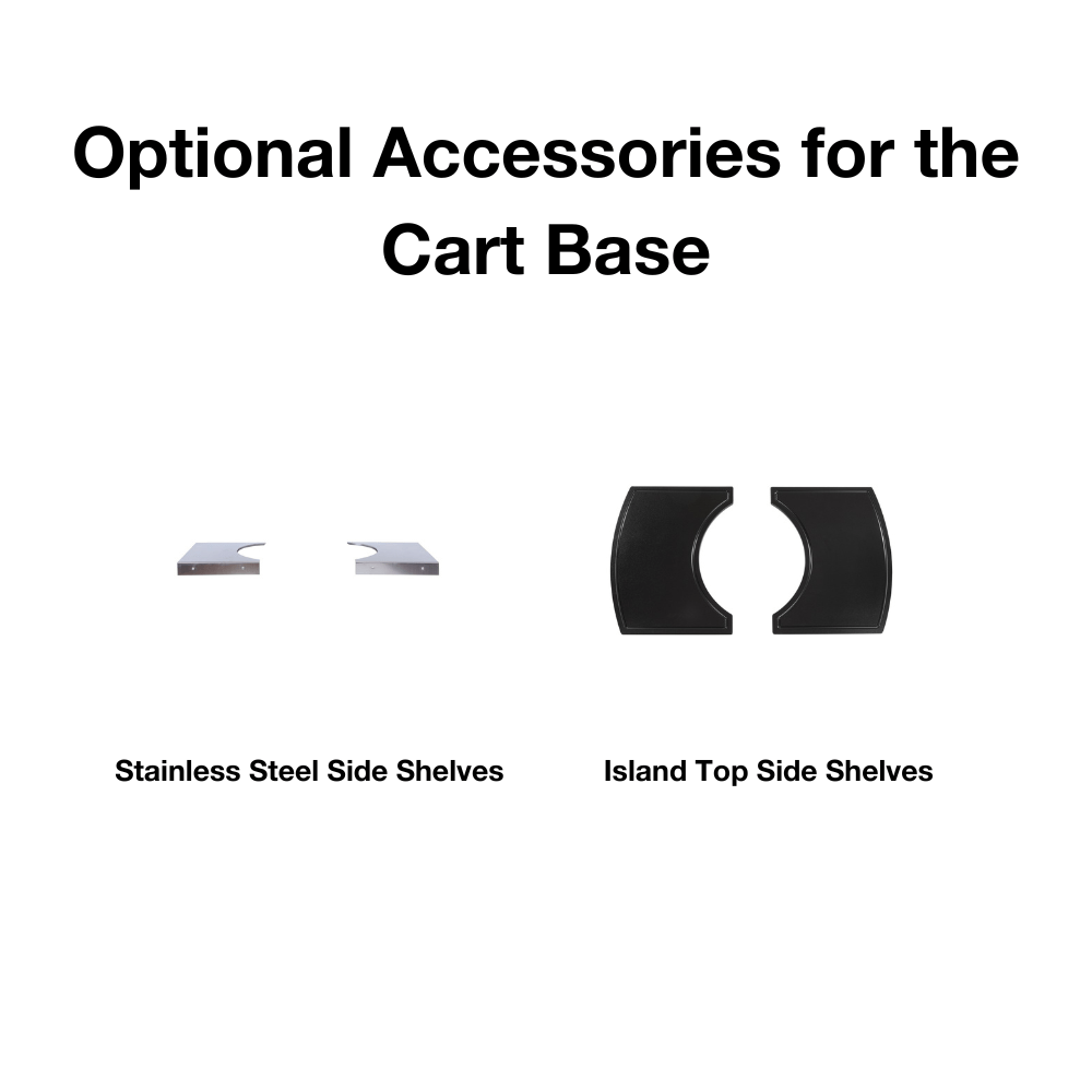 Primo Oval Ceramic Kamado Grill Optional Shelves for Cart