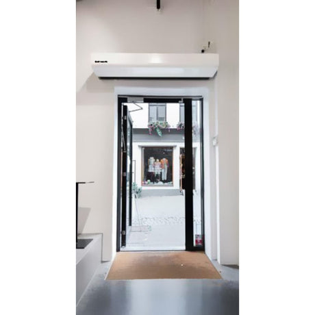 Schwank Select10 Wall-Mounted Air Curtain above an entrance