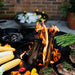 grilling a feast on the seasons fire pit grill