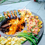 outdoor cookout with the seasons fire pits fire pit grill