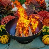 clean sleek lines of the seasons fire pits elliptical steel fire pit