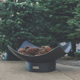 Seasons Fire Pits Quadrilateral Square Steel Fire Pit near christmas trees