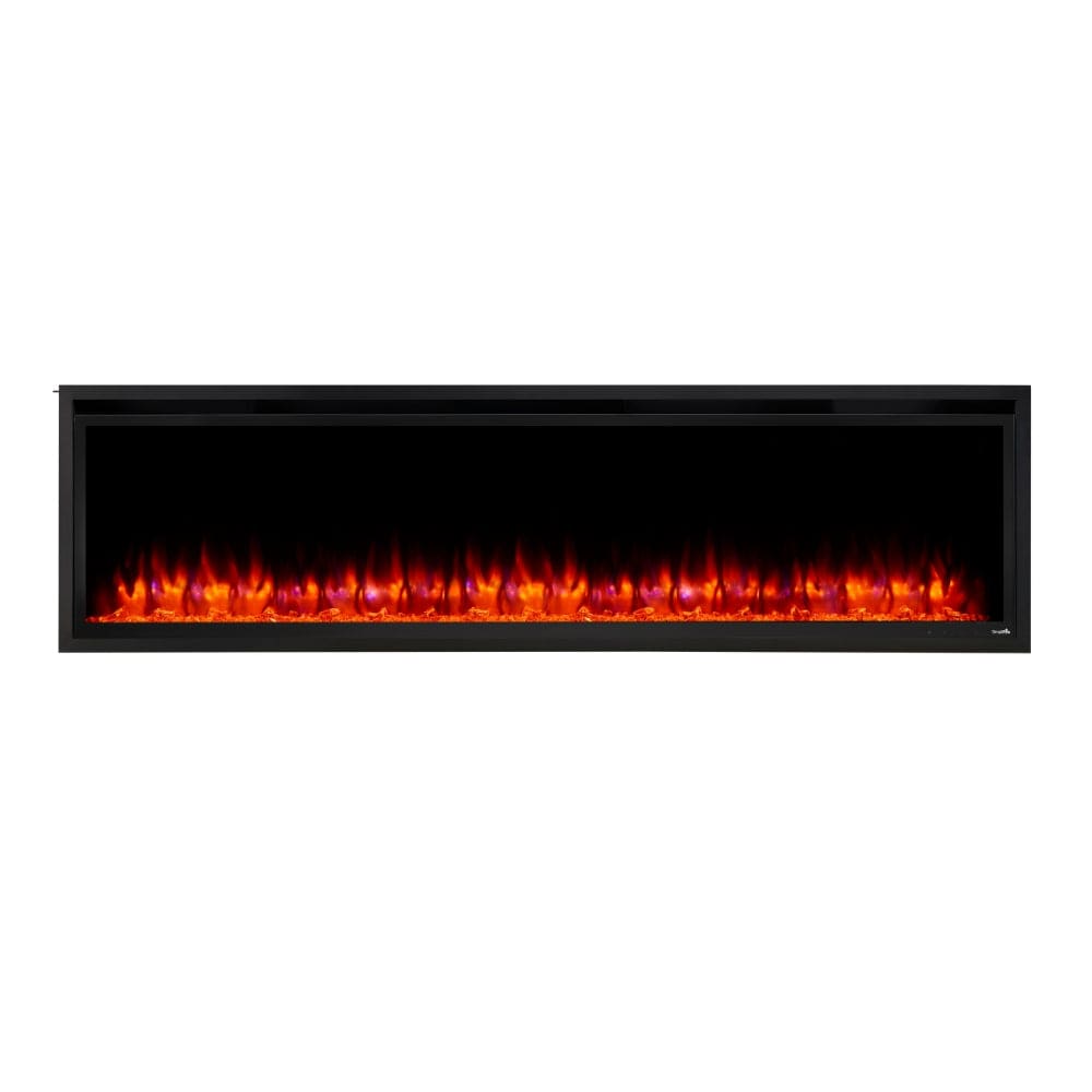 simplifire allusion platinum 72" electric fireplace with red orange flames