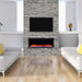 simplifire allusion platinum 60" electric fireplace with tiles as finishing material