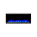 simplifire allusion platinum 50" electric fireplace with blue flames