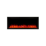 simplifire allusion platinum 50" electric fireplace with red orange flames