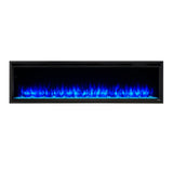 simplifire allusion platinum 72" electric fireplace with blue flames