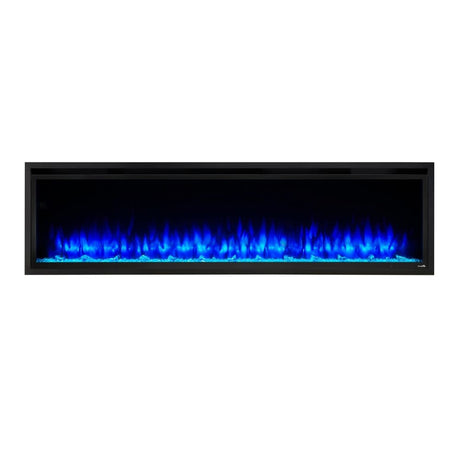simplifire allusion platinum 72" electric fireplace with blue flames
