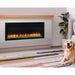 golden retriever relaxing by the simplifire allusion 50 electric fireplace