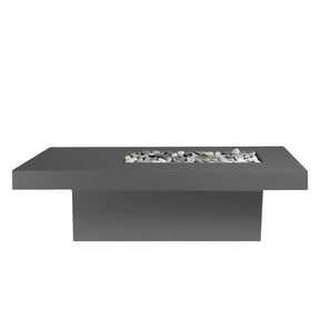 Solus Tavolo 68-Inch Linear Concrete Gas Fire Pit Table in Cinder