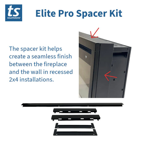 Touchstone Sideline Elite Pro Fireplace Spacer Kit for installation in 2x4 walls