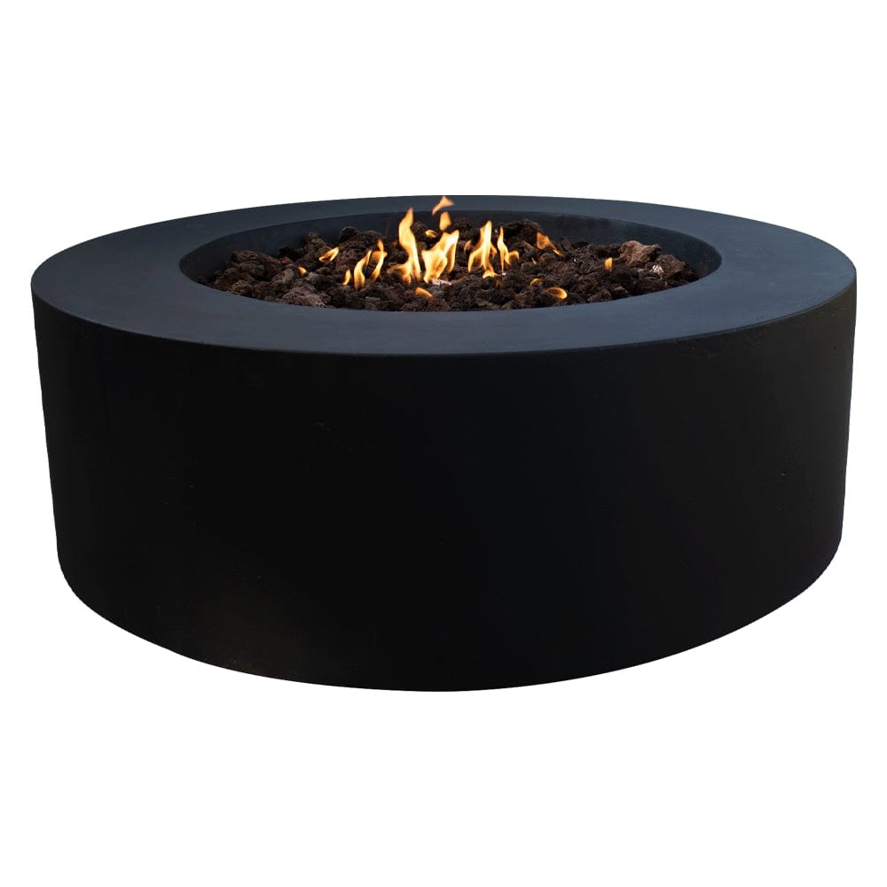 stonelum coliseo 1 round black fire pit