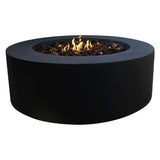 stonelum coliseo 1 round black fire pit