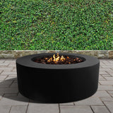 stonelum coliseo 1 round black fire pit in a garden