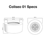 stonelum coliseo 1 round fire pit specs