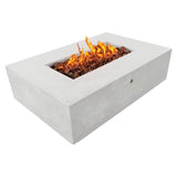 Stonelum Manhattan 01 Rectangular Fire Pit Table in White