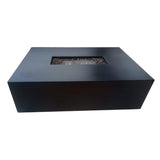 Stonelum Manhattan 04 Fire Pit Table in Black, Front View