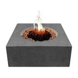 stonelum praga 1 square graphite gas fire pit top view