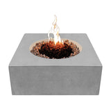stonelum praga 1 square grey gas fire pit top view
