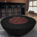 Stonelum Venecia 03 42-Inch Round Black Fire Bowl at a cafe