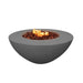 Stonelum Venecia 03 42-Inch Round Concrete Gas Fire Bowl in Graphite