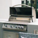 Summerset Sizzler 32-Inch 4-Burner Built-in Gas Grill Island Lifestyle