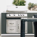 Summerset Sizzler 32-Inch 4-Burner Built-in Gas Grill Island Lifestyle 2