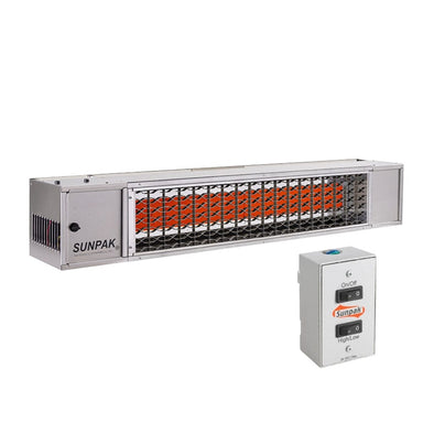 Sunpak S34 S TSH Infrared Gas Heater with Wall Switch - Stainless Steel