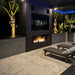 the bio flame 72-inch ethanol fireplace in a relaxing patio setting