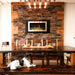 The Bio Flame Lorenzo 45-Inch Ethanol Fireplace Recessed on a Brick Wall