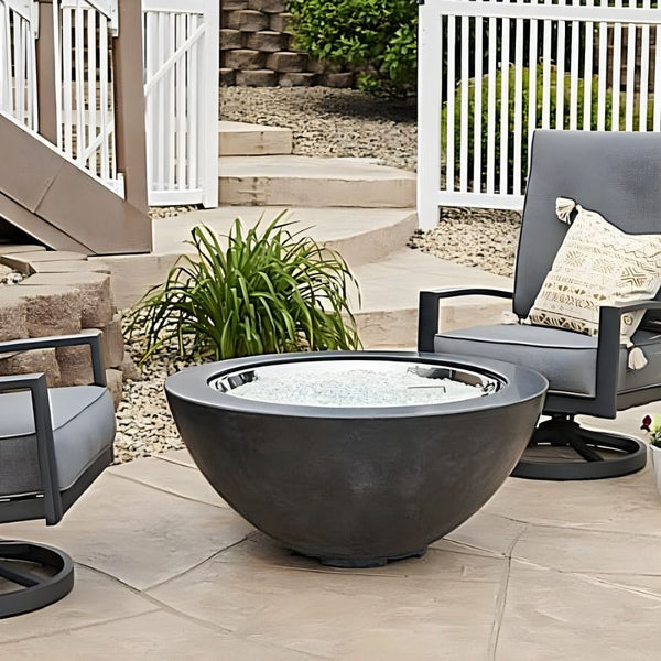 The Outdoor GreatRoom Company Cove 42-Inch Midnight Mist Gas Fire Bowl Outdoors