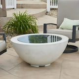 The Outdoor GreatRoom Company Cove 42-Inch White Gas Fire Bowl with Burner Lid