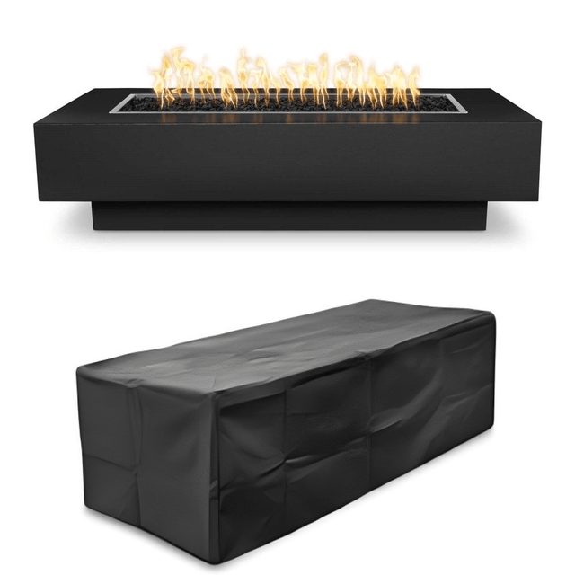Top Fires Coronado 15-Inch Match-Lit Gas Fire Pit with Canvas Cover Bundle