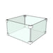 Top Fires Glass Wind Guard for Square and Rectangular Fire Pits