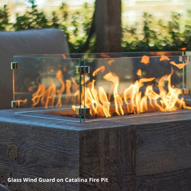 glass wind guard on catalina fire pit