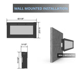 Touchstone Chesmont 50-Inch Wall Mounted 3-Sided Smart Electric Fireplace Specs