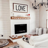 Touchstone Forte Steel 40-Inch electric fireplace with the flame switched off
