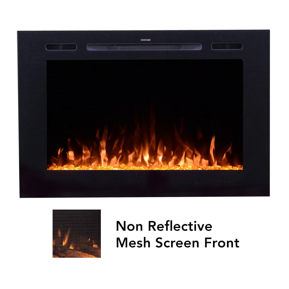 Close view of the Touchstone Forte Steel 40-Inch non-reflective mesh screen